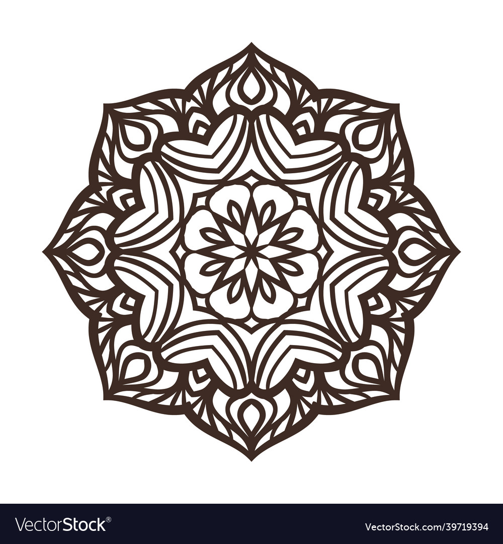 Round pattern circular ornament design element