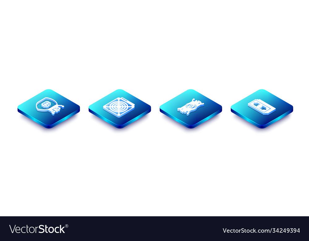 Set isometric line shield with bitcoin asic miner