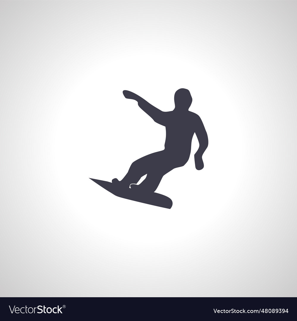 Snowboarder silhouette snowboarding isolated icon