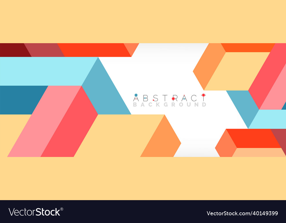 Abstract background 3d cubes cubic elements vector image Abstract background 3d cubes cubic elements