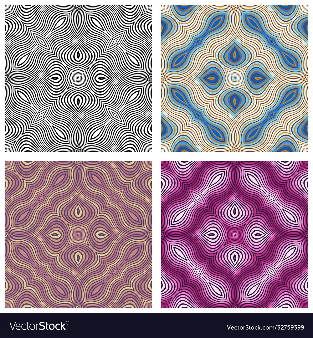 Abstract ornamental patterns set vector image Abstract ornamental patterns set