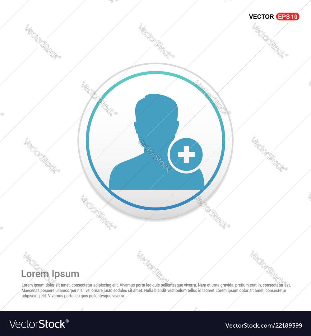 Add user icon - white circle button