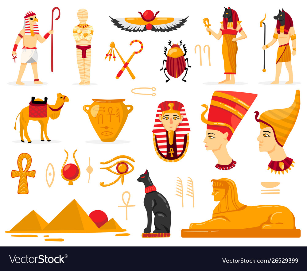 Ancient egyptian culture set Royalty Free Vector Image