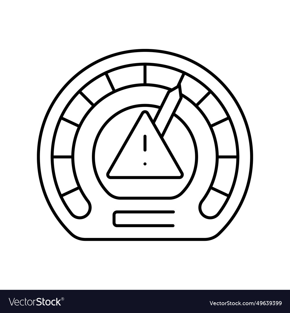 Assessment framework risk line icon vector image Assessment framework risk line icon