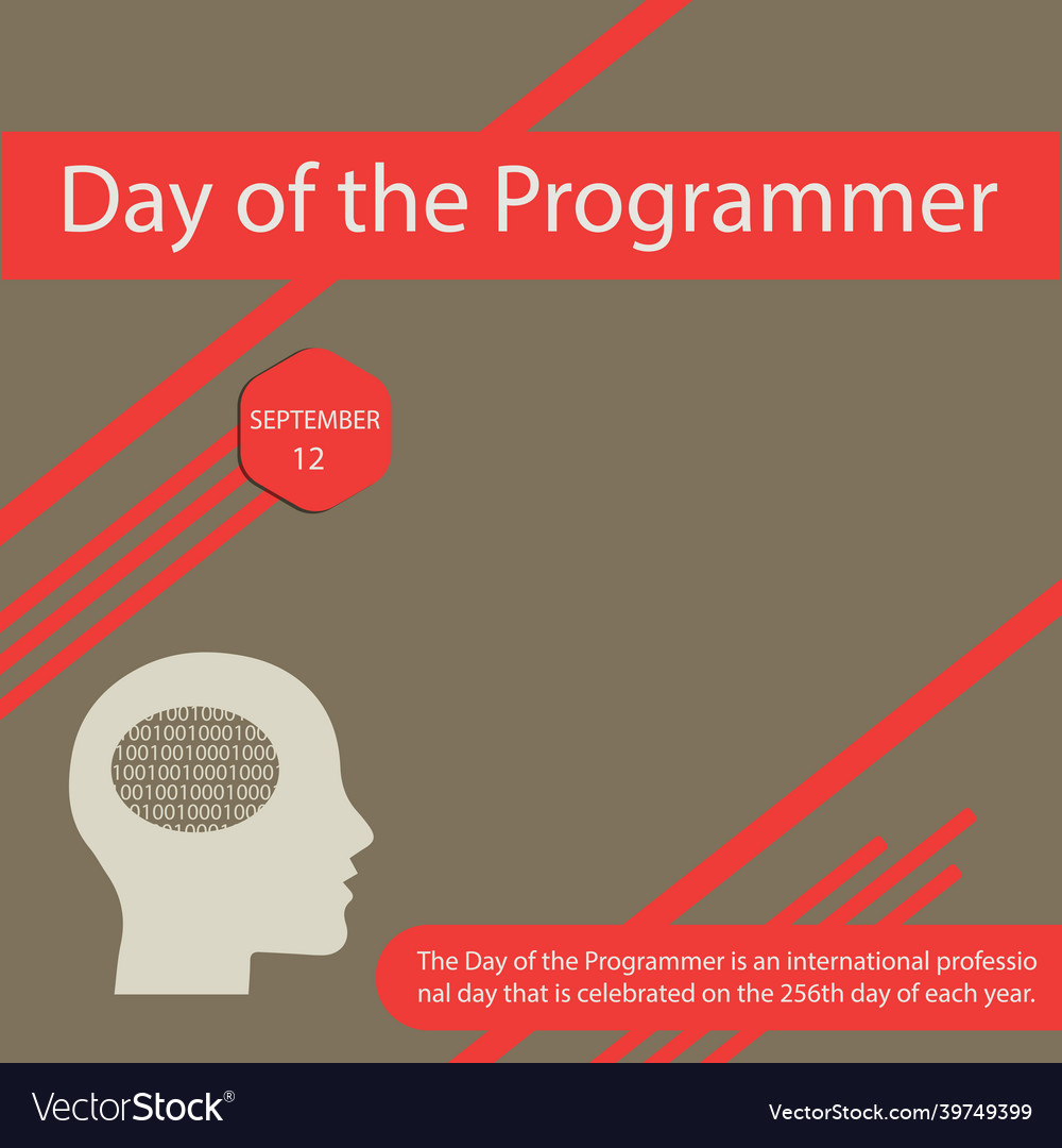 Day of the programmer vector image Day of the programmer