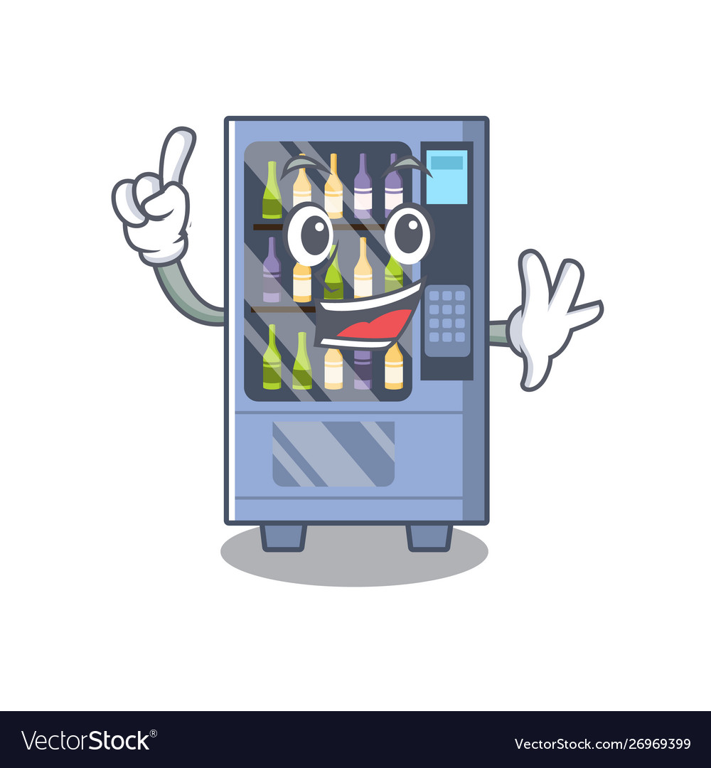 Finger wine vending machine mascot shaped