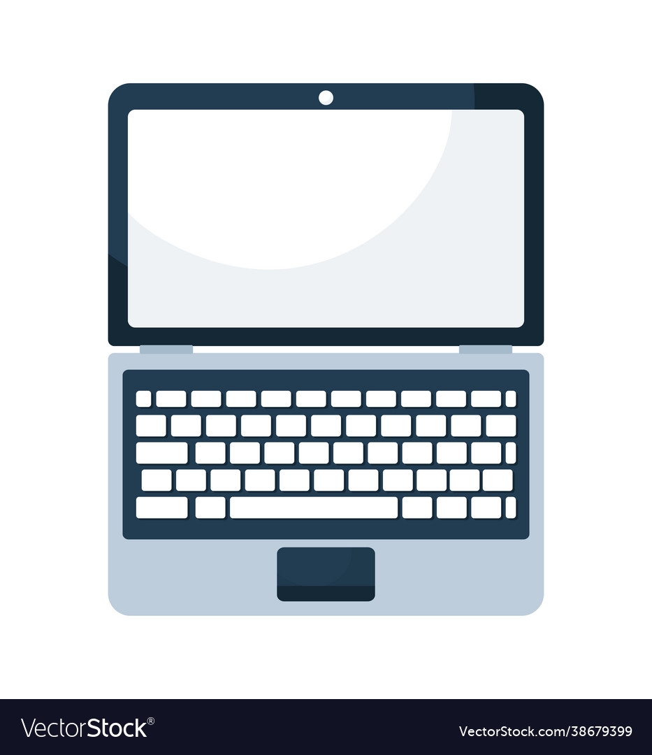 Open gray laptop Royalty Free Vector Image - VectorStock