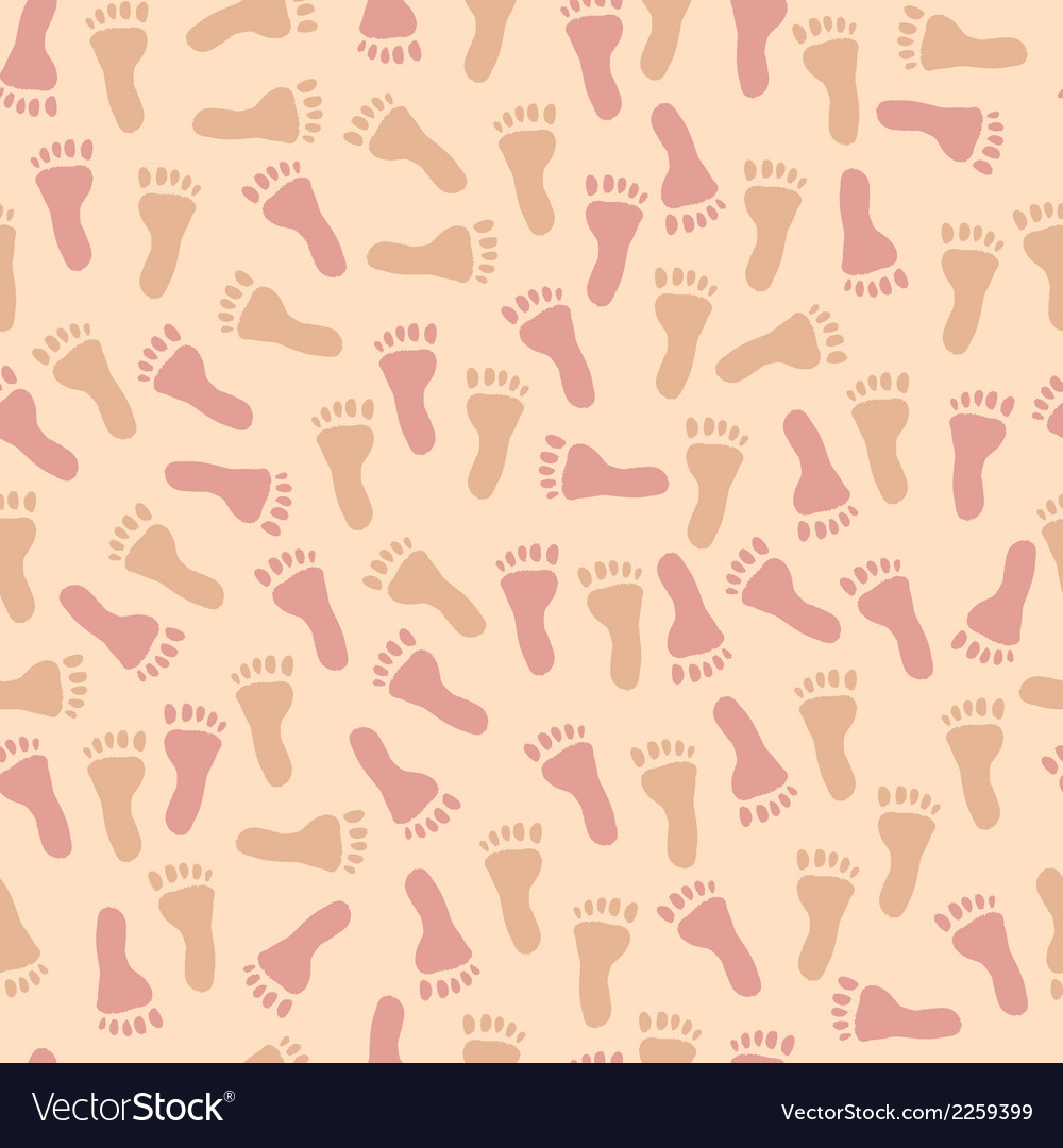 Seamless pattern with colorful footprints