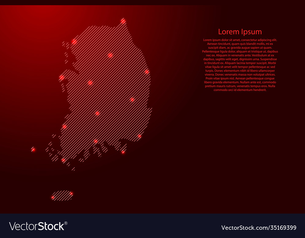 South korea map from red pattern slanted parallel Vector Image South korea map from red pattern slanted parallel