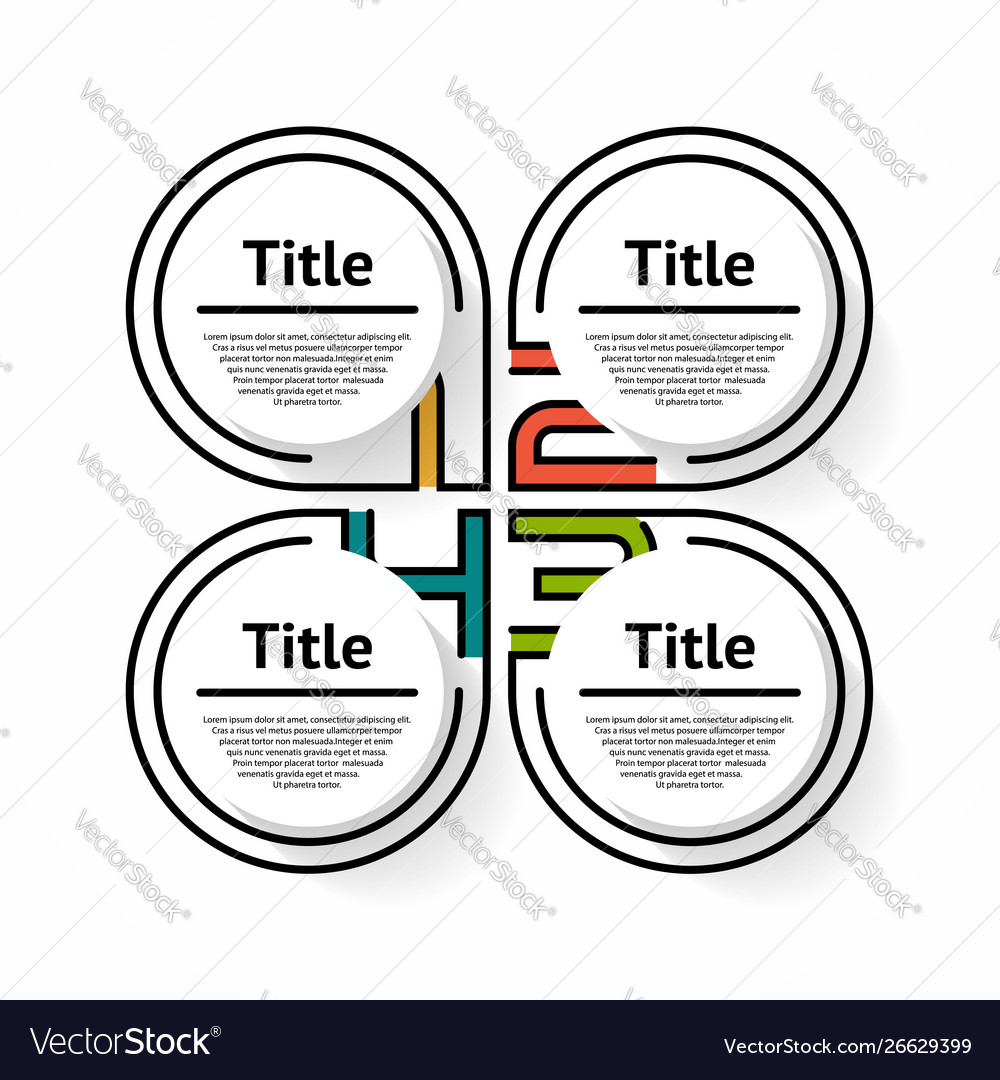 Thin line infographic element linear flat chart vector image Thin line infographic element linear flat chart
