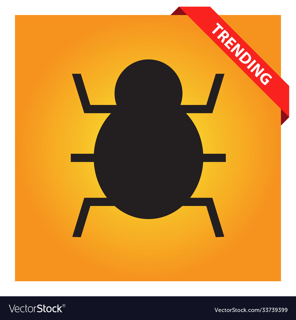 Virus bug icon for web and mobile Royalty Free Vector Image