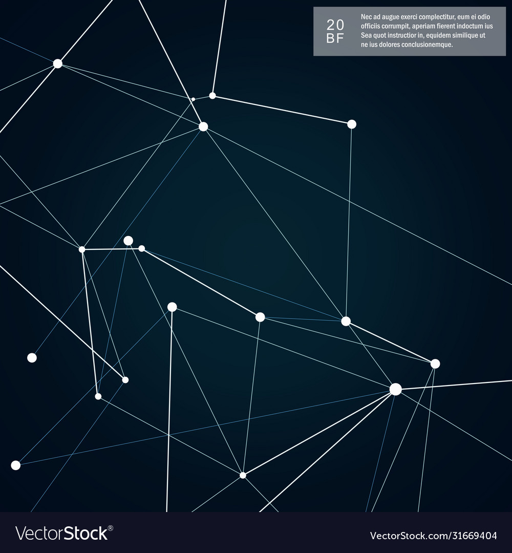 Abstract shapes background and technology network vector image Abstract shapes background and technology network