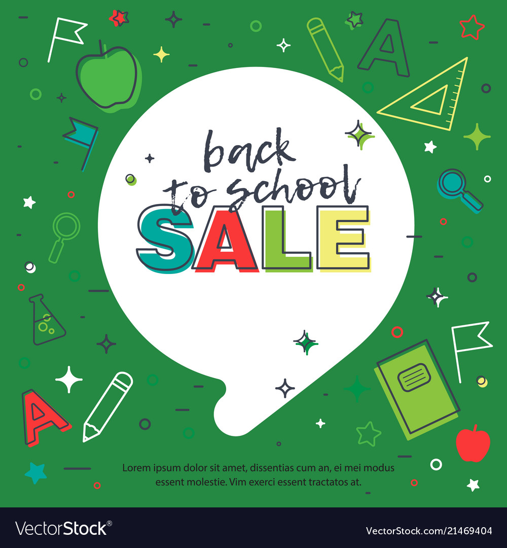 Back to school sale background