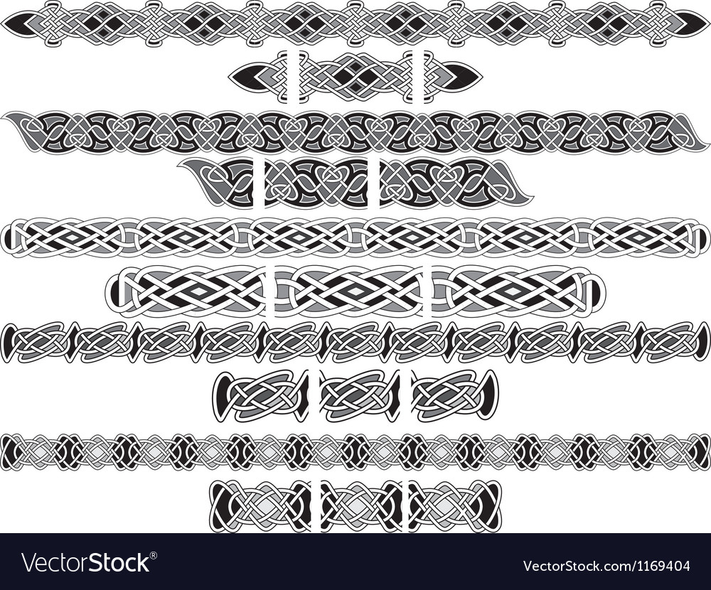 Celtic patterns for design Royalty Free Vector Image