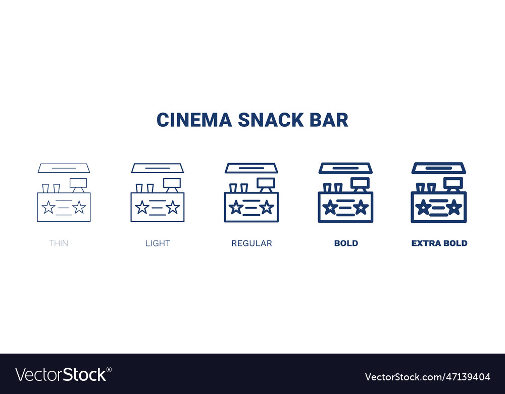 Cinema snack bar icon thin light regular bold