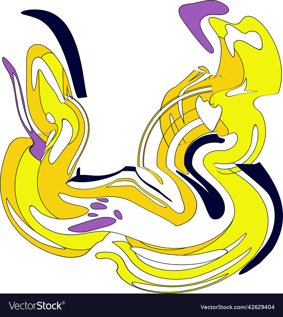Color liquid wave flow element abstract colorful