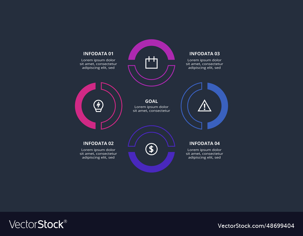 Creative concept for infographic with 4 steps