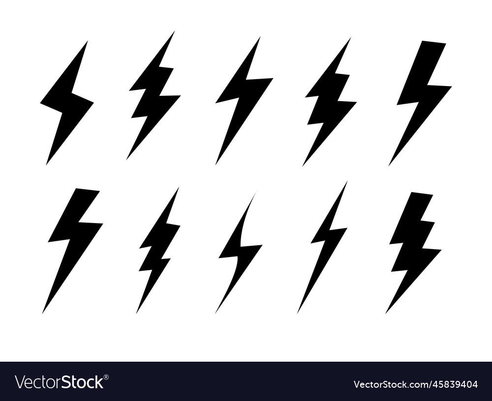 Install lightning flat style vector image Install lightning flat style