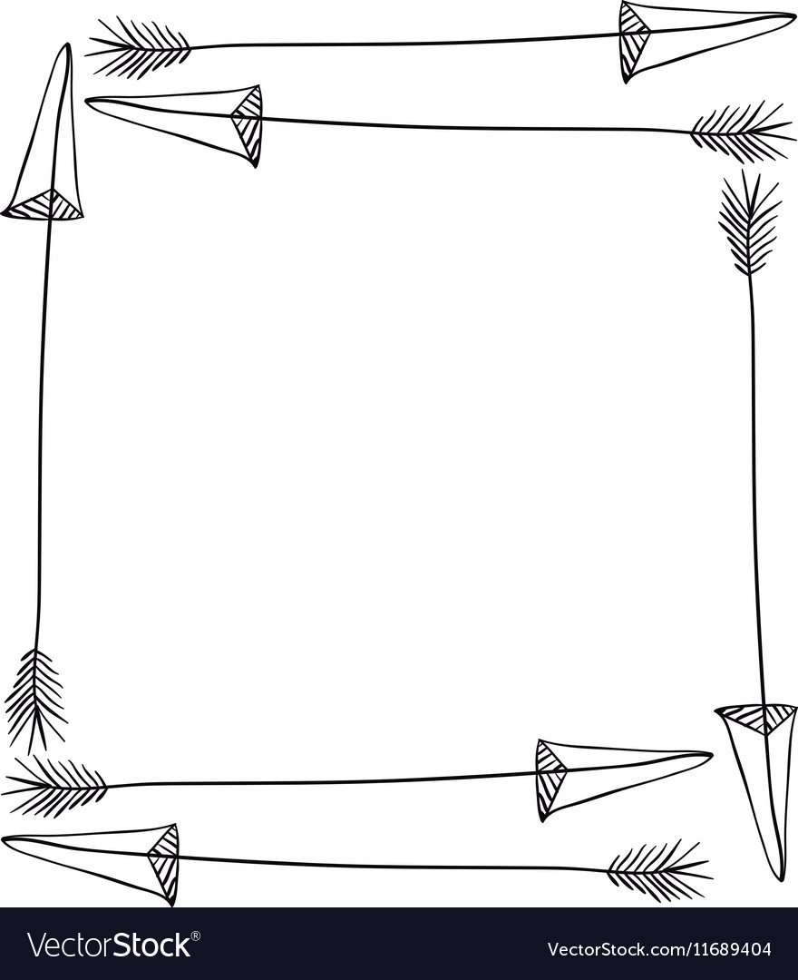 Isolated arrow of boho style design