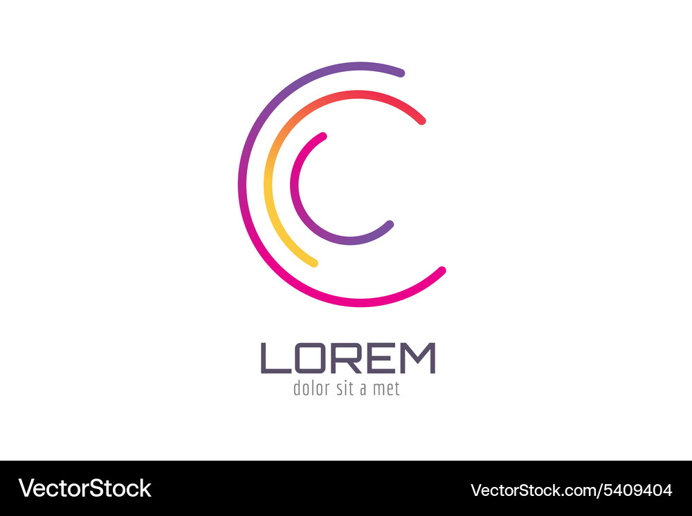 Logo template abstract circle shape Royalty Free Vector