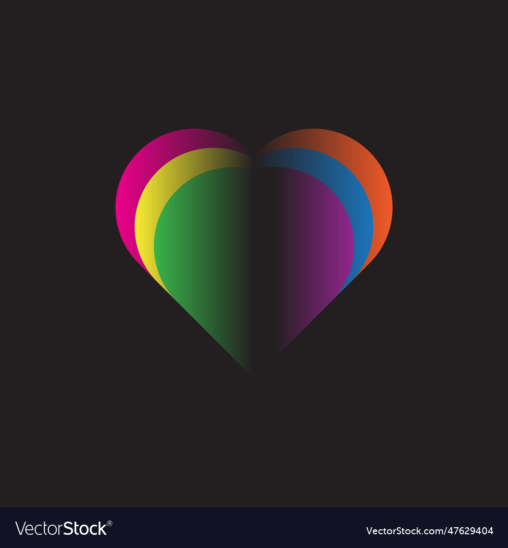 Love colorful logo and background design trendy vector image Love colorful logo and background design trendy