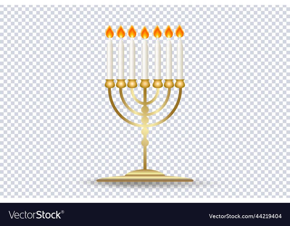 Menorah candlestick icon seven-branched