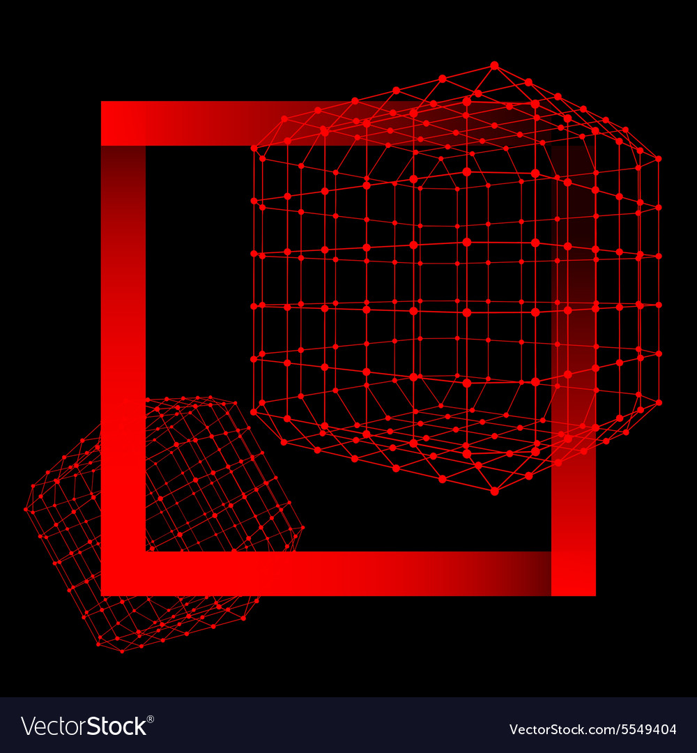Mesh polygonalen Hintergrund Umfang von Linien und Punkten