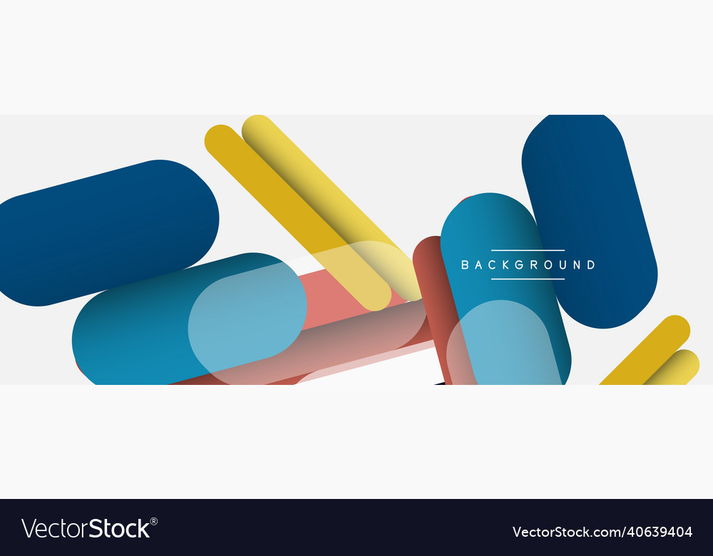 Overlapping round shapes and lines background vector image Overlapping round shapes and lines background
