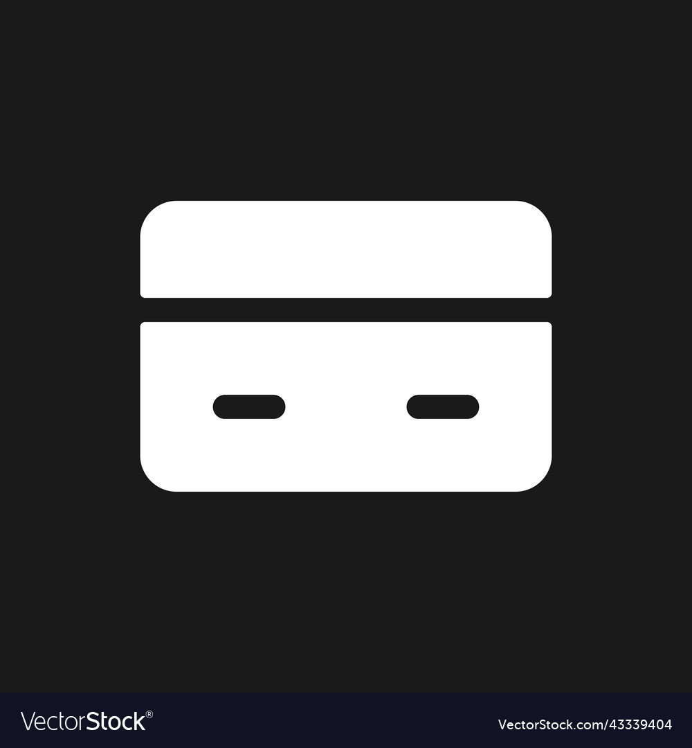 Payment card dark mode glyph ui icon