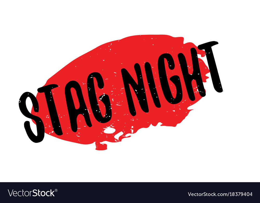 Stag Nacht Gummistempel