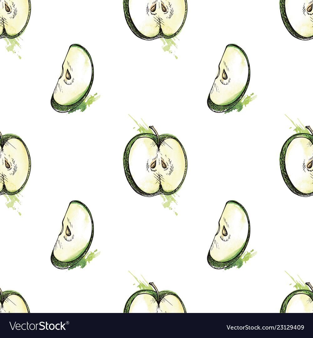 Abstract apple seamless pattern