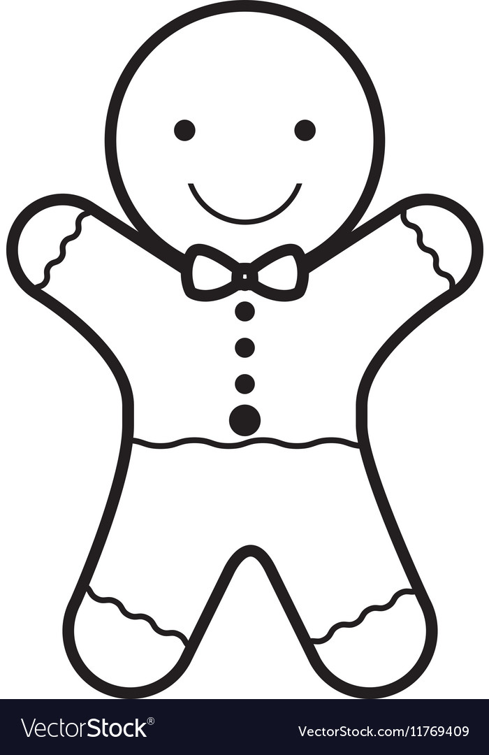 Cookie christmas silhouette with bow in neck