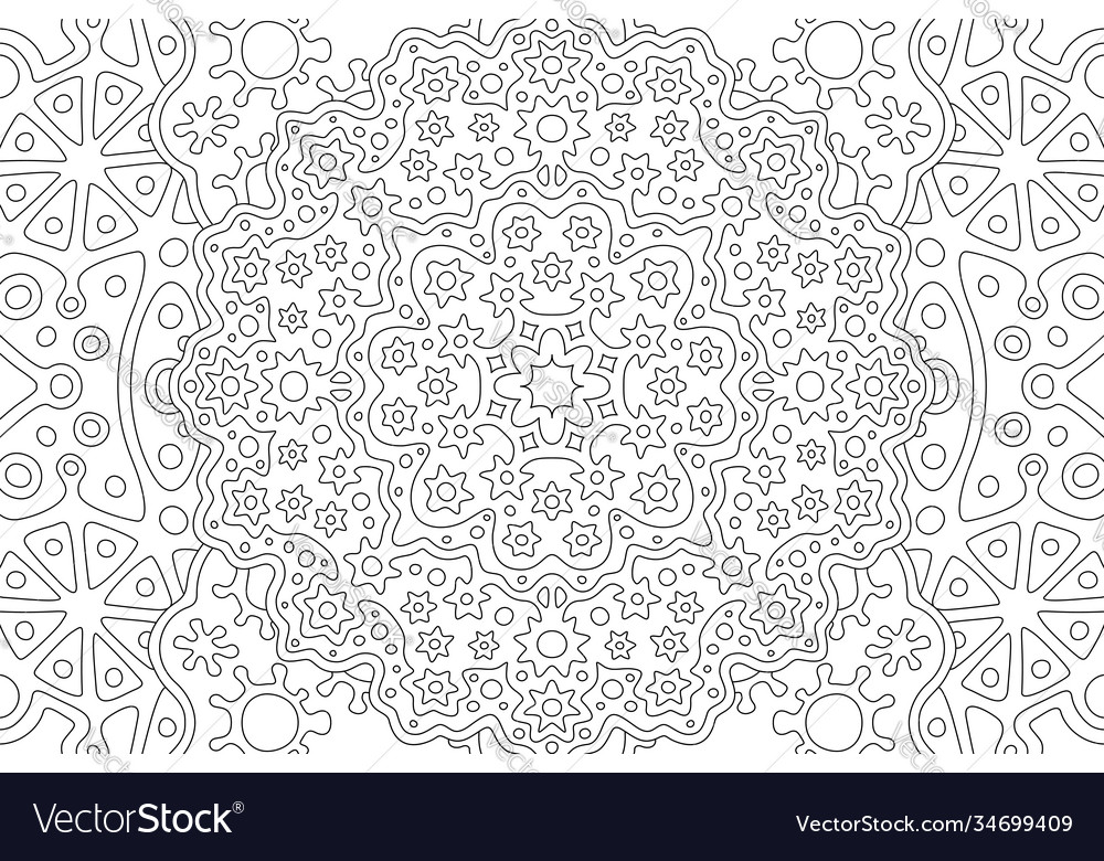 Cosmic Linear Pattern - Coloring Page