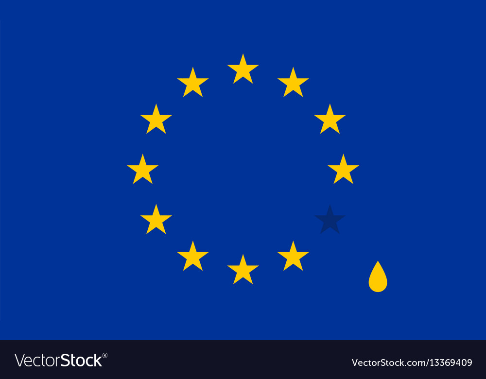 Crying EU Flag with Drop