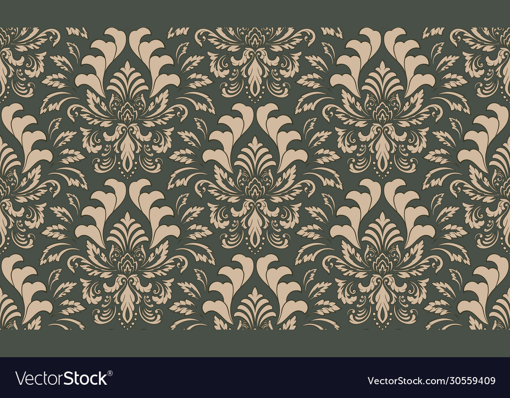Damask seamless emboss pattern background vector image Damask seamless emboss pattern background