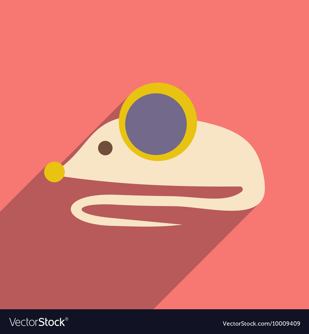 Flat with shadow icon and mobile application mouse