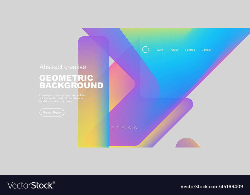 Fluid gradient triangles landing page background Vector Image Fluid gradient triangles landing page background