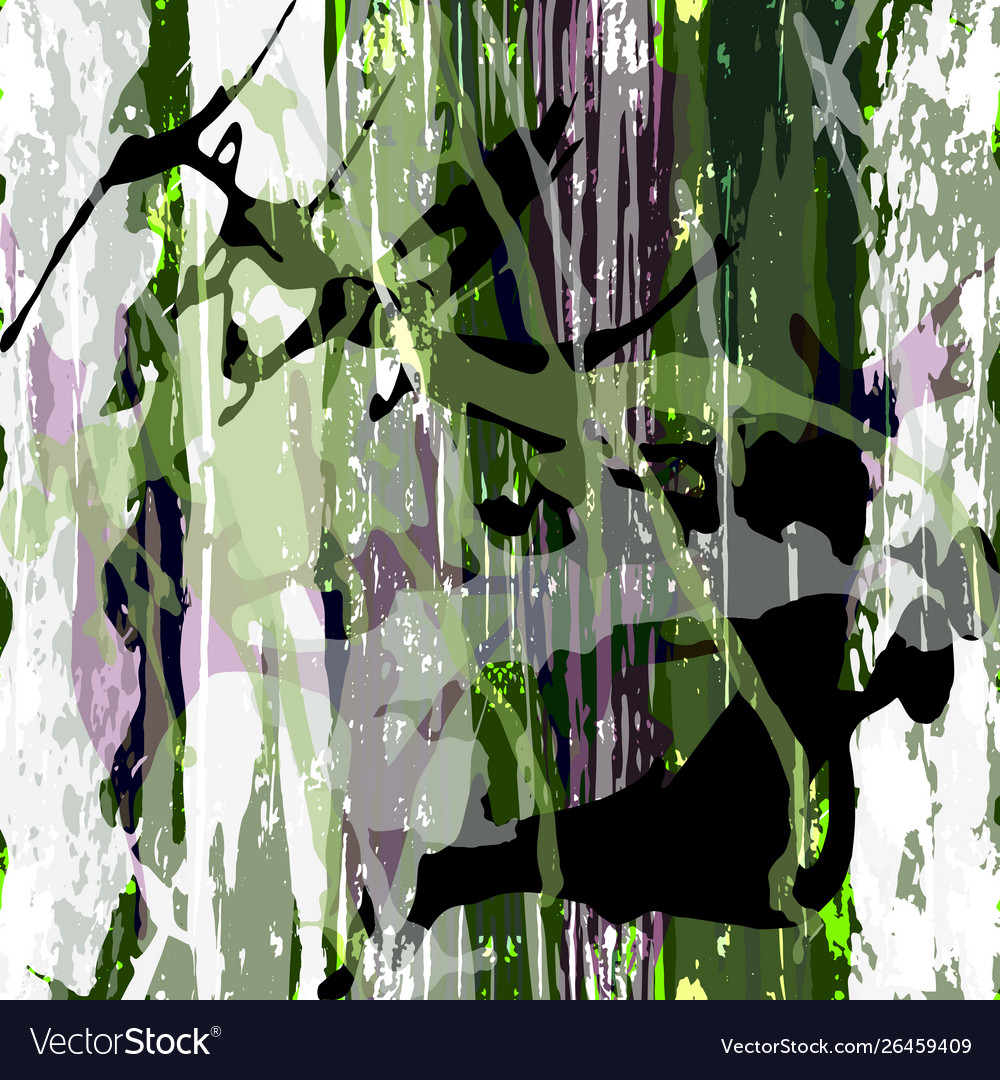 Geometric abstract color pattern in graffiti