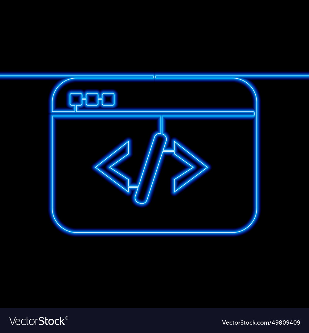 Internet web code programming symbol neon concept