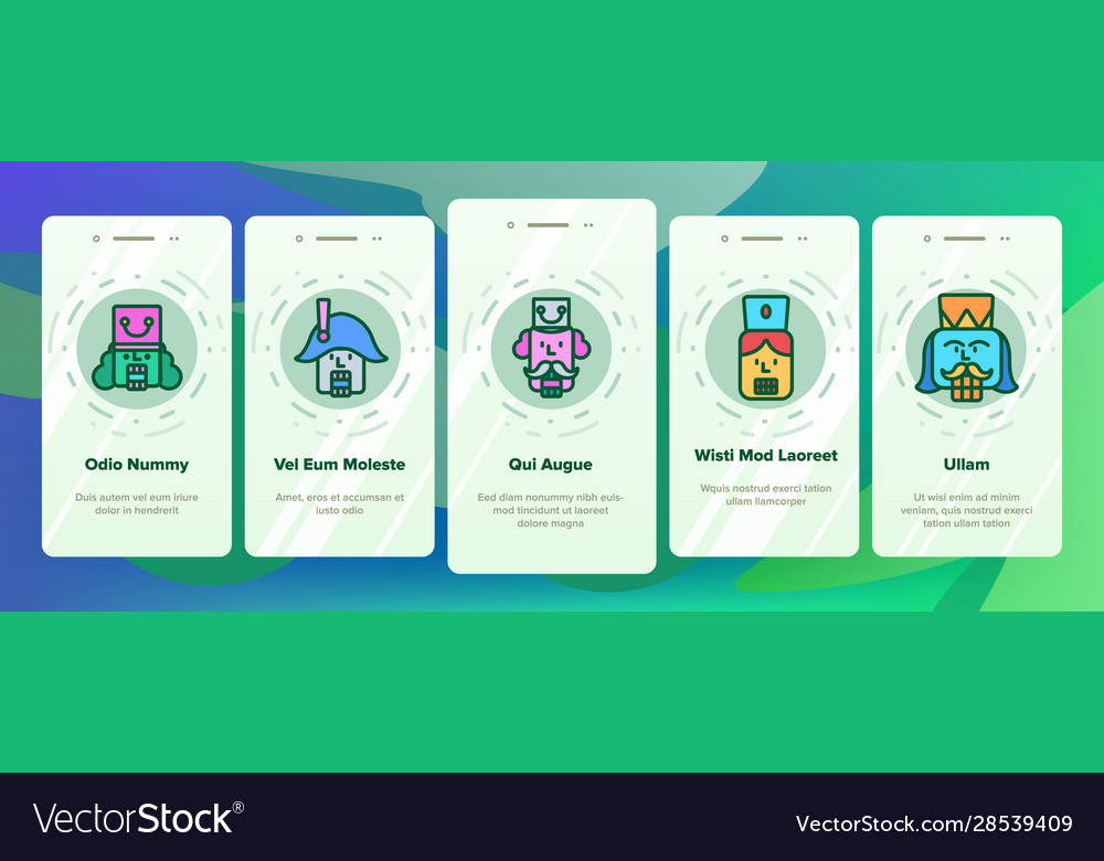 Nutcracker onboarding icons set