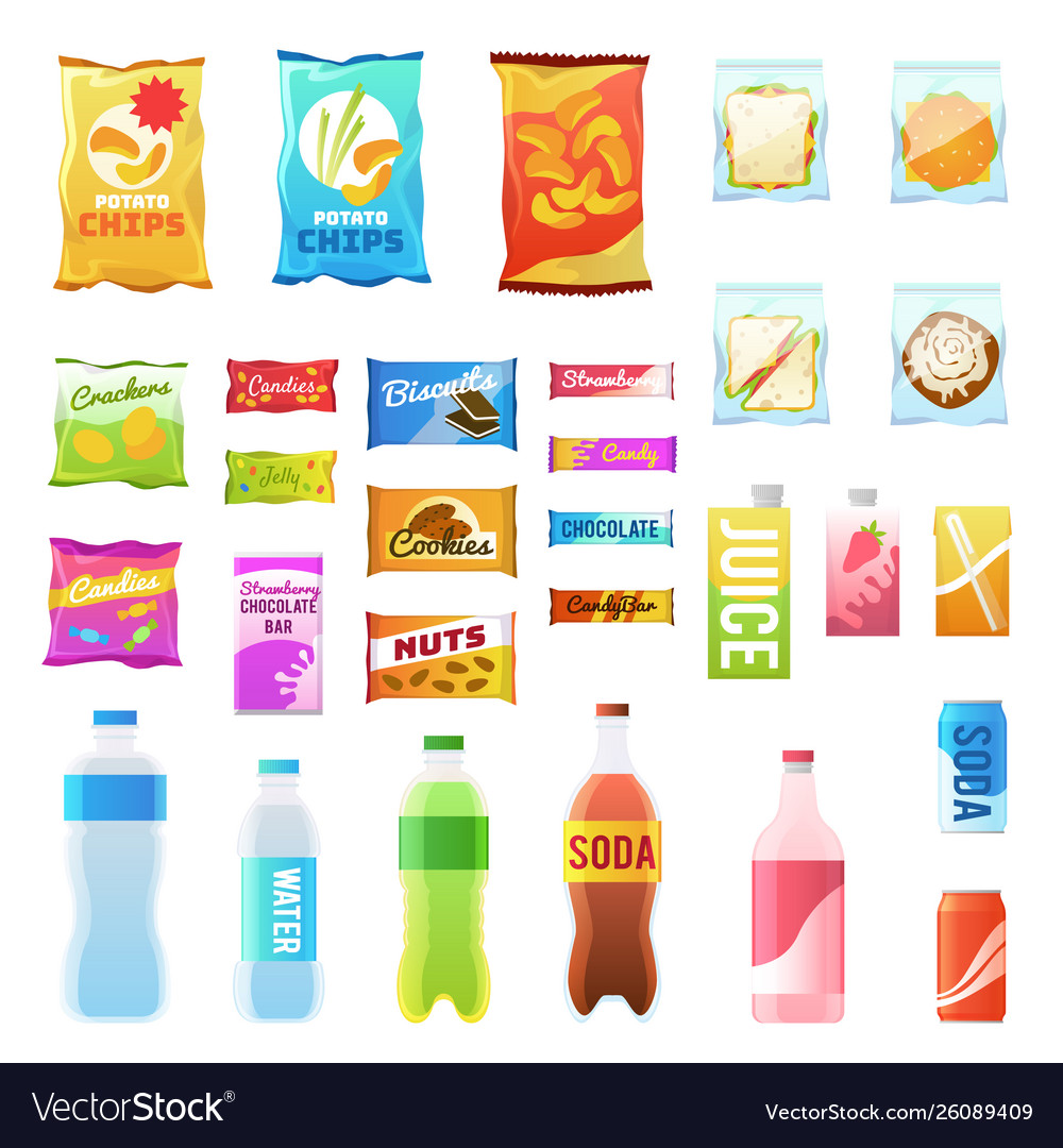 Product for vending tasty snacks sandwich biscuit Vector Image