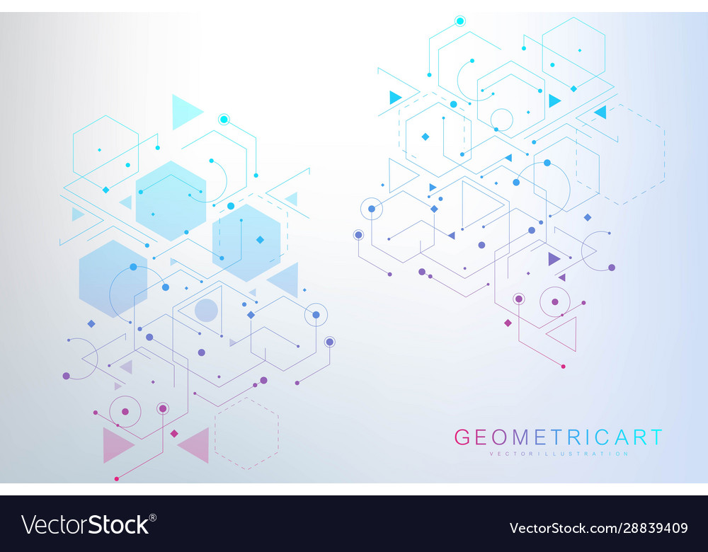 Science network pattern connecting lines and dots vector image Science network pattern connecting lines and dots