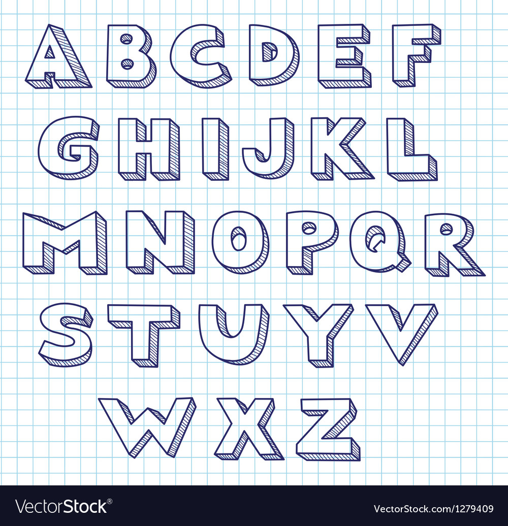 Scribble alphabet