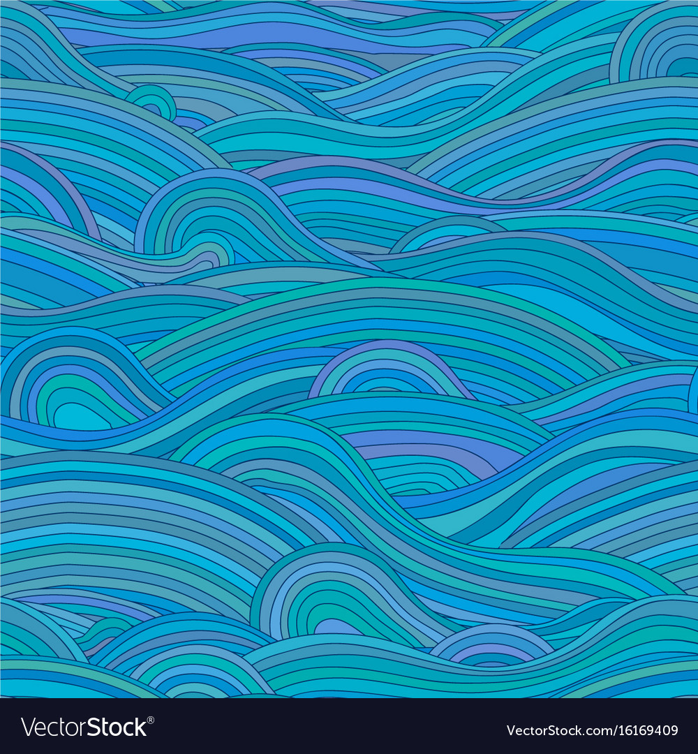 Seamless unusual pattern with waves