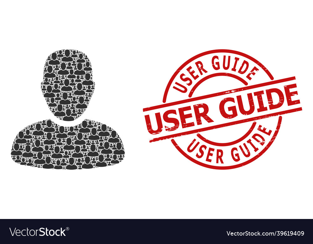 User icon recursive mosaic and scratched Vector Image User icon recursive mosaic and scratched