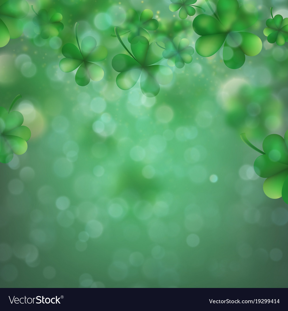 Abstract bokeh blur template with - trifolium
