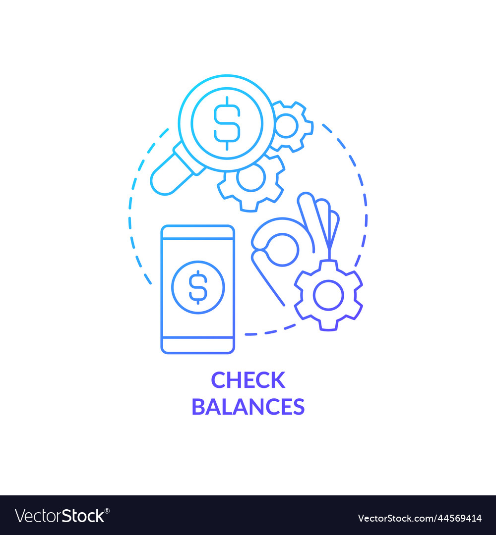 Account balance blue gradient concept icon Vector Image