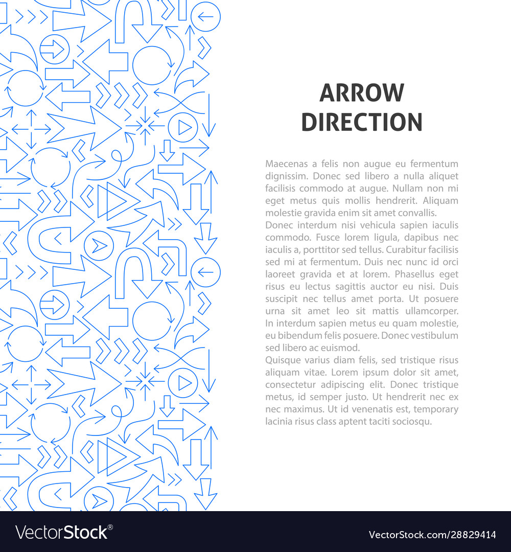 Arrow direction line pattern concept vector image Arrow direction line pattern concept