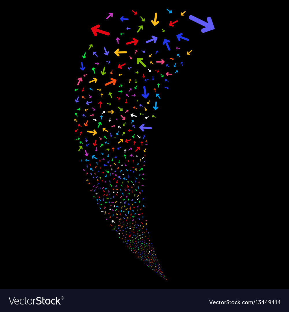 Arrow direction random stream vector image Arrow direction random stream