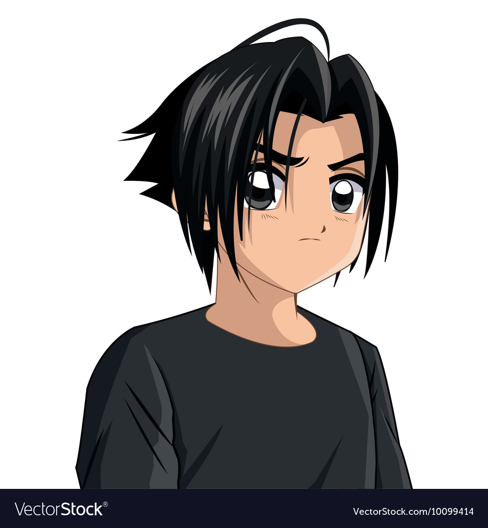 Premium Vector  Anime boy or man cartoon icon